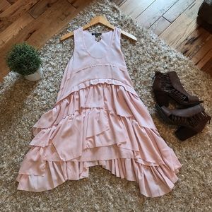 Pale pink semi-sheer tank tunic - Size Small